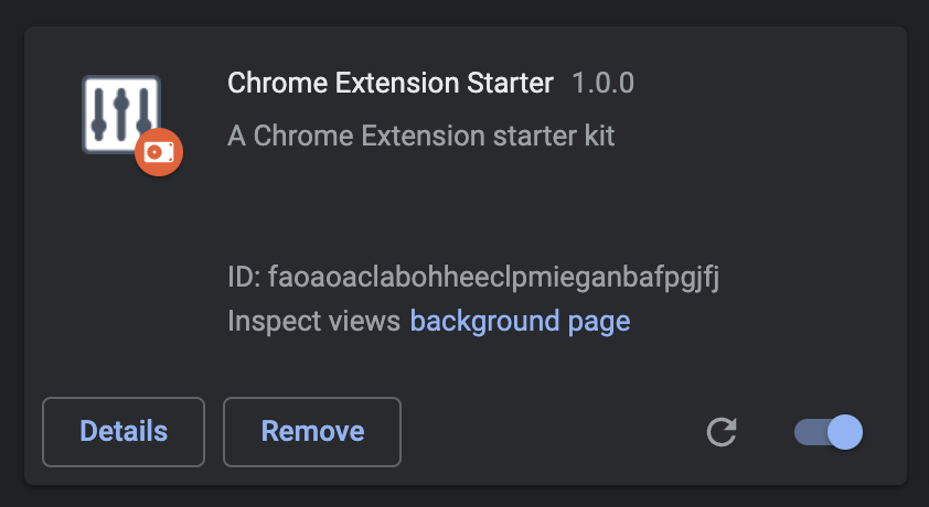 Installed Extension in Google Chrome