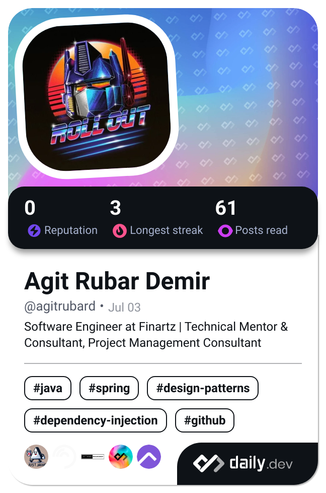 Agit Rubar Demir's Dev Card