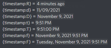 Discord Timestamps