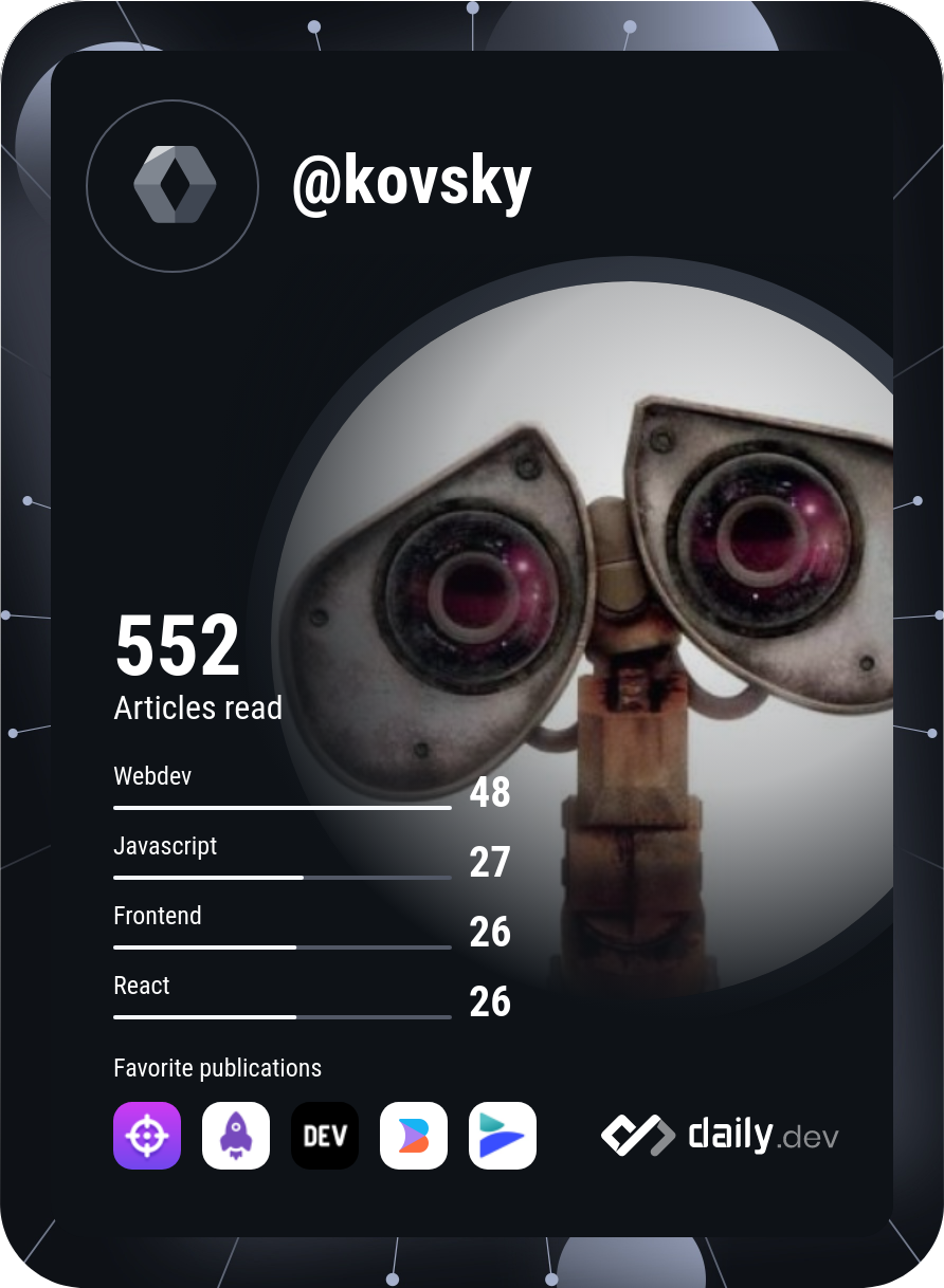 Johan Petrikovsky's Dev Card