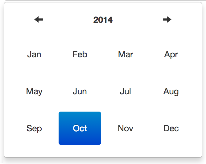 Datetimepicker month view