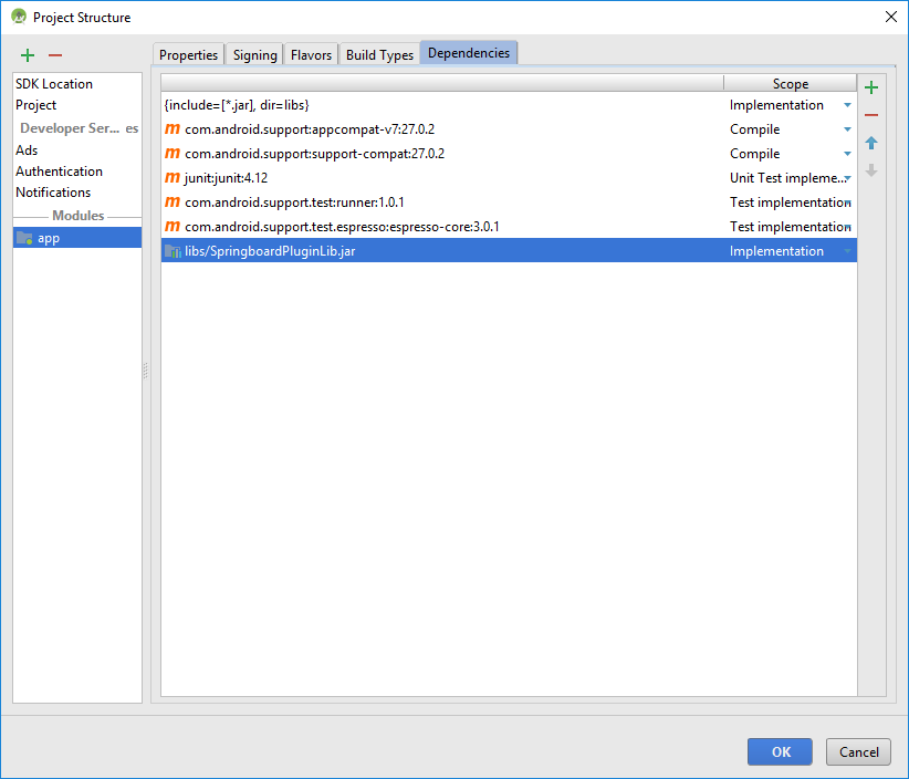 File > Project Structure > Dependencies