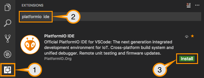 PlatformIO installation