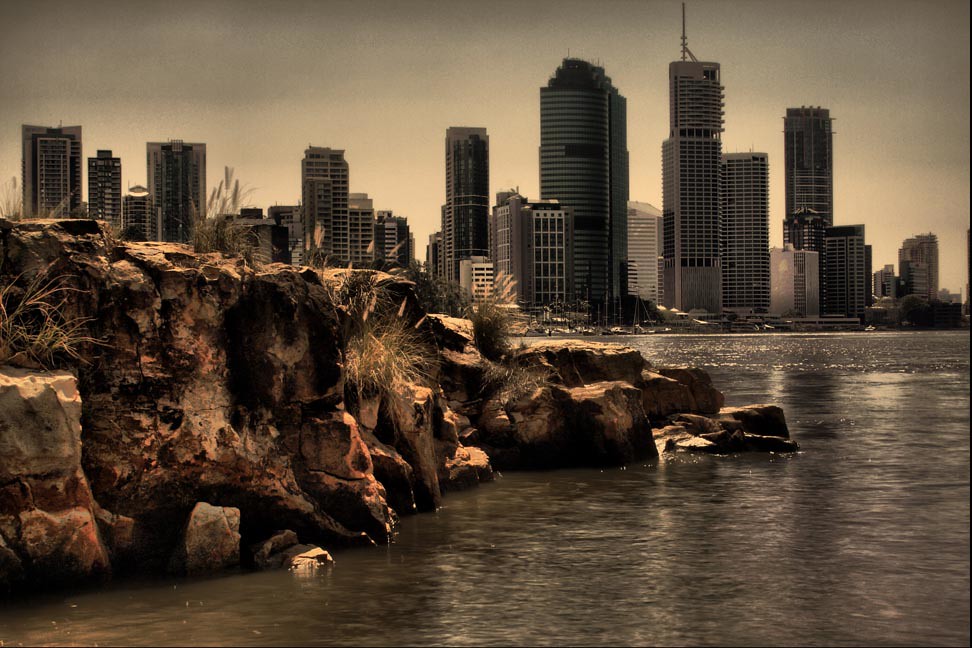 Brisbane CBD Sepia Tone HDRI