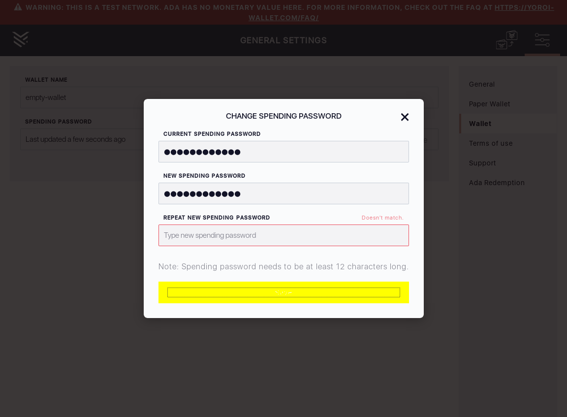 User cant change password without filling Password repeat field IT40/11_131-I should see Doesnt match error message.png