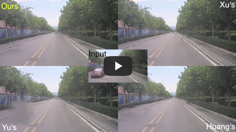 Depth Guided Video Inpainting for Autonomous Driving