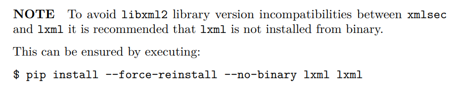 no binary installation lxml