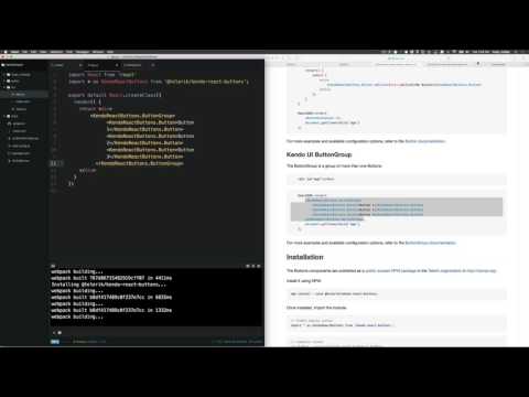 Kendo UI For React with nwb on YouTube