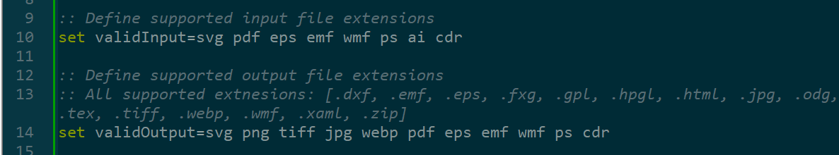 Add input / output type