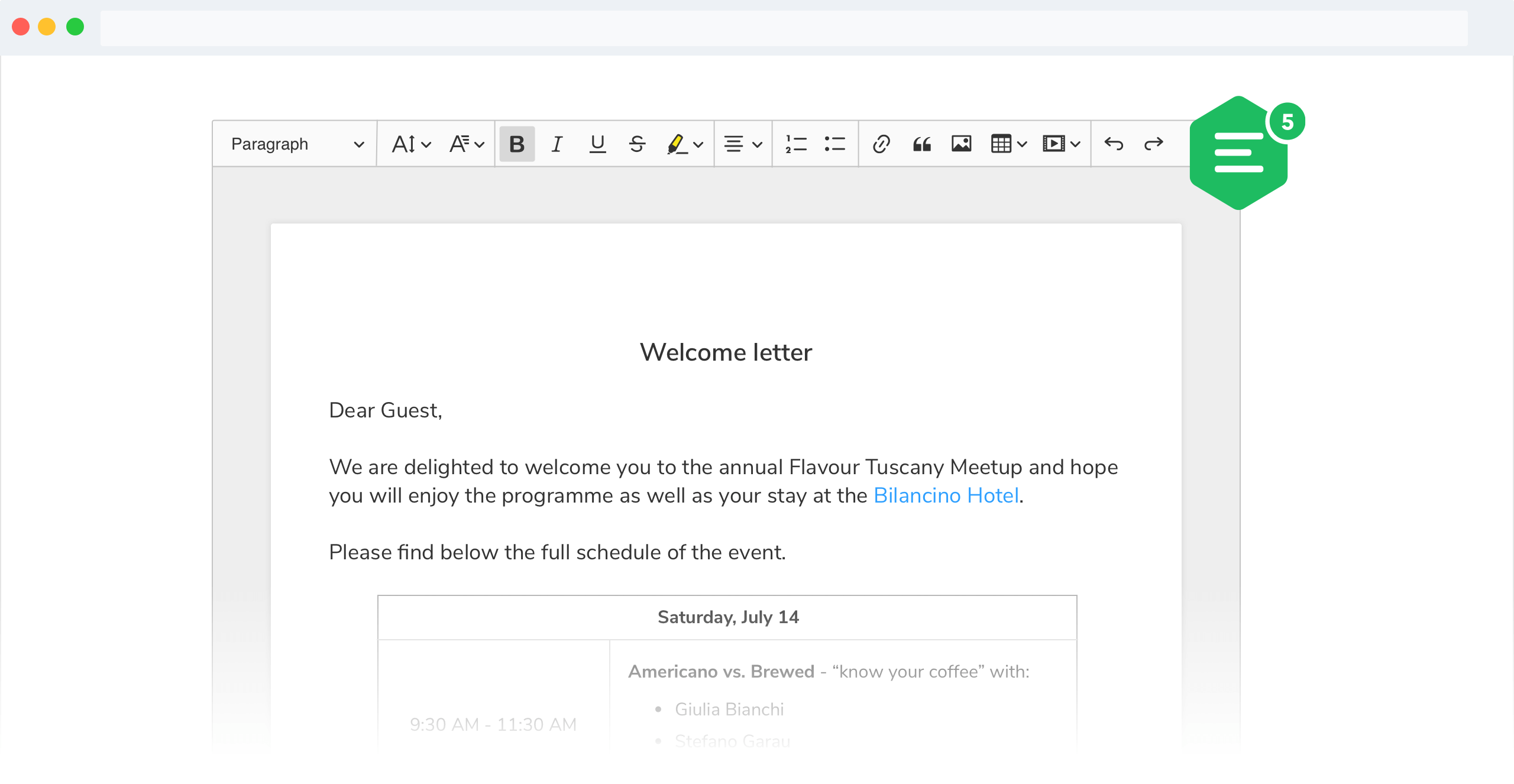 CKEditor 5 decoupled document editor build screenshot