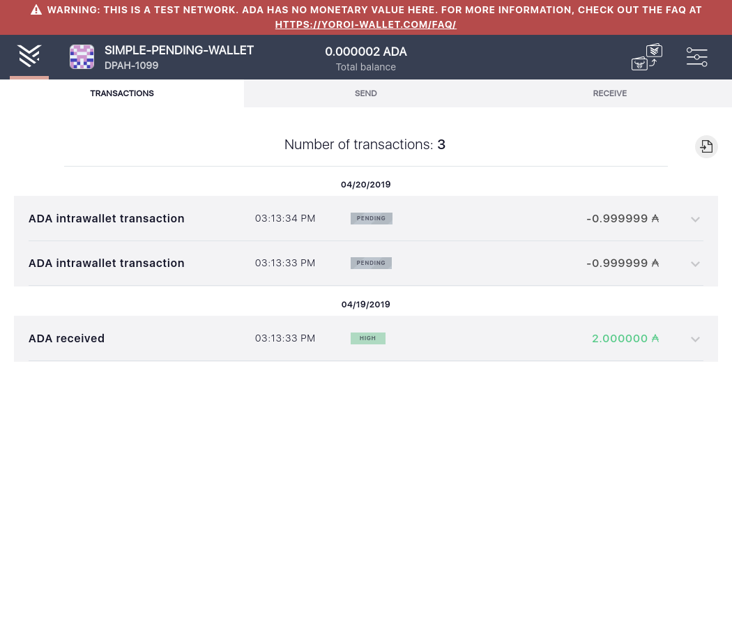 chrome/Open the tx history of an already loaded wallet IT105/6_55-I should see that the number of transactions is .png