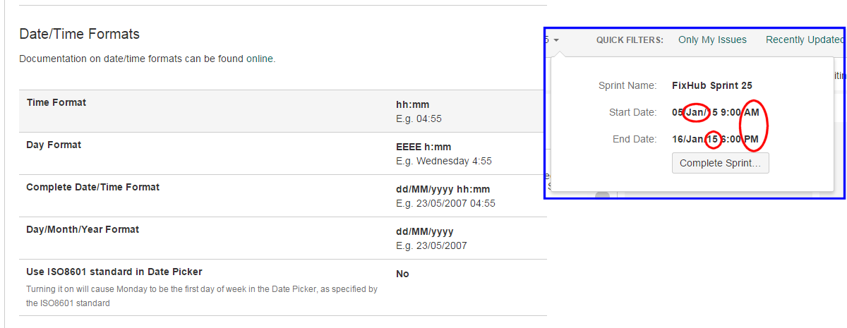 Agile Date Format