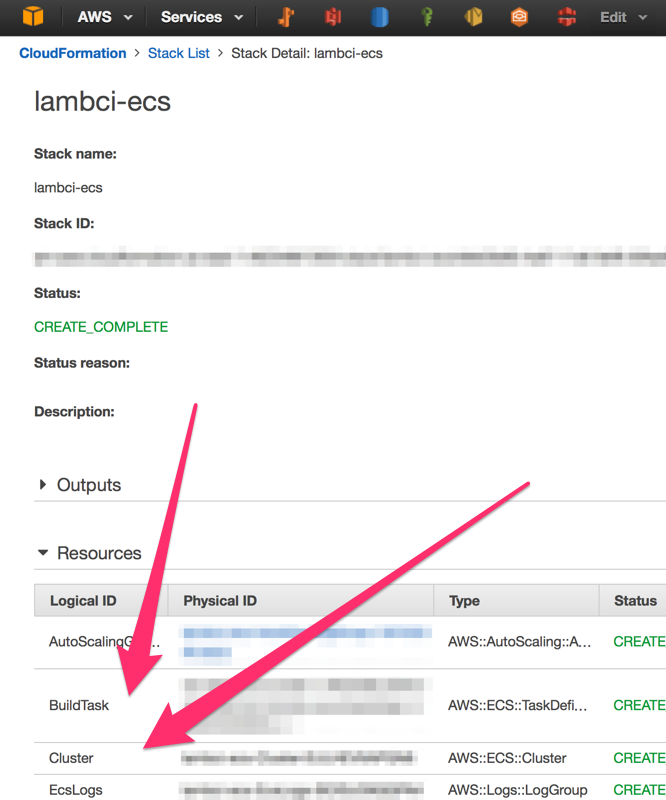 Example cluster and task location