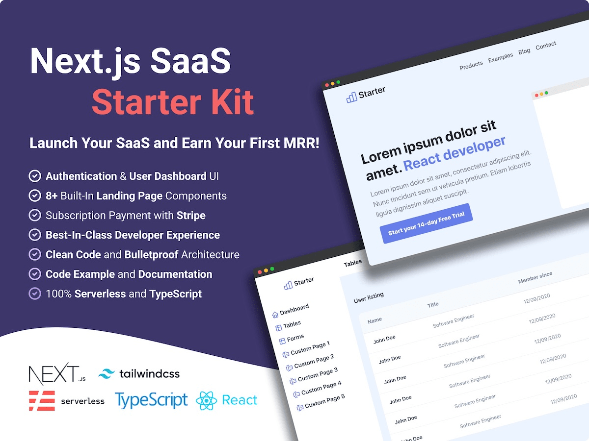 React SaaS Boilerplate Next.js