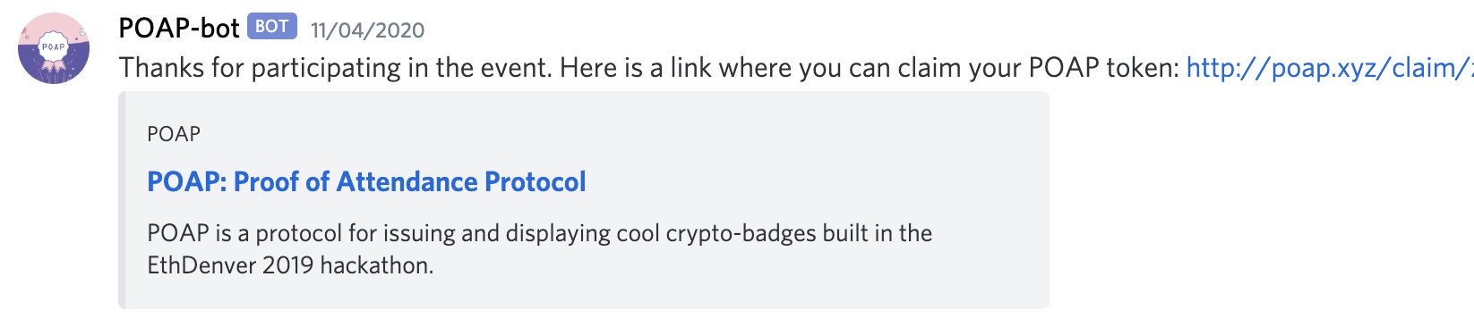 POAP-bot example