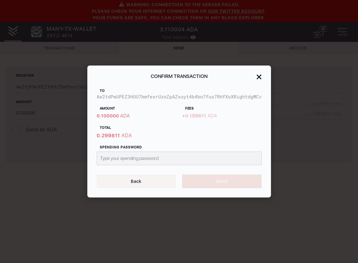 Spending Password should be casesensitive Transaction confirmation IT90/7_51-I see send money confirmation dialog.png