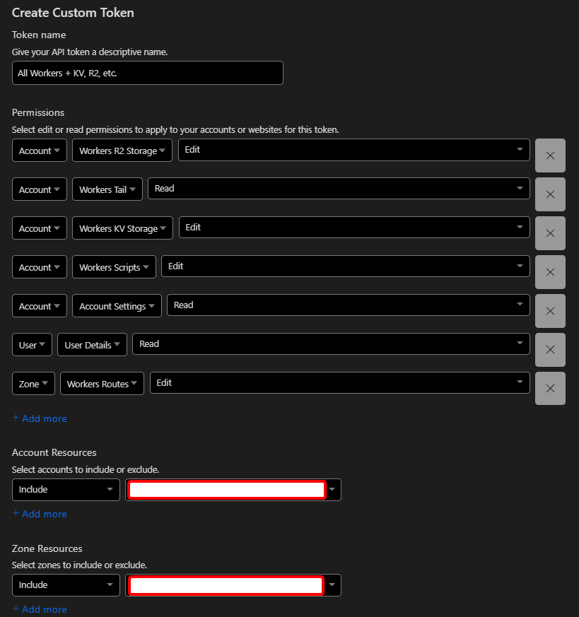 Cloudflare API token for Wrangler R2 access