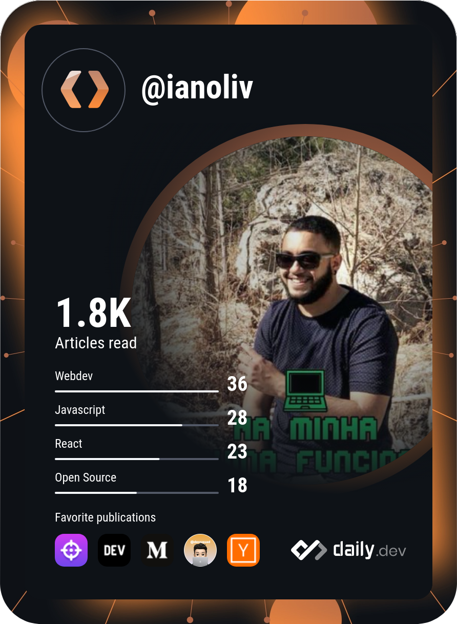 Ian Gabriel Oliveira de Sousa's Dev Card