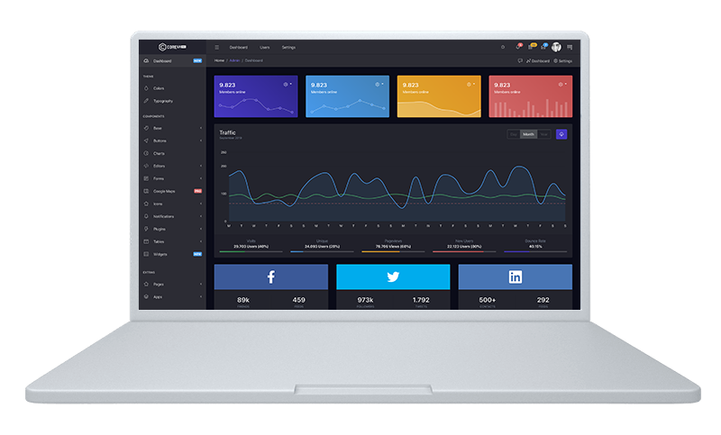 CoreUI Pro Bootstrap Admin Template