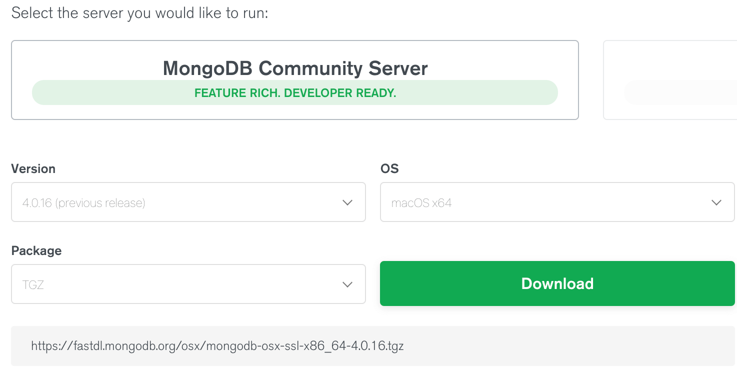 下载mongodb