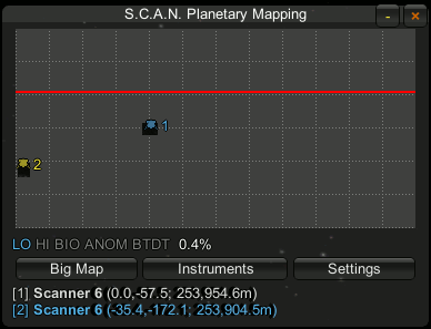 Note the background scanning (non-active vessels are scanning)