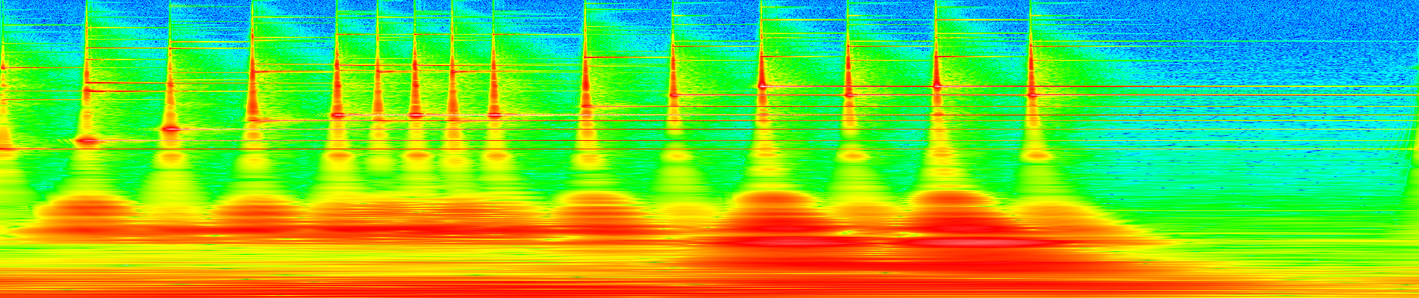 Glockenspiel spectrogram, decibel scaled