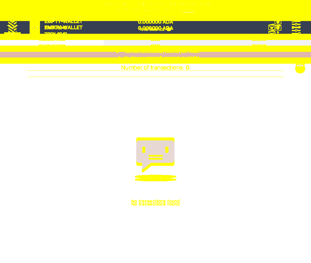 Open the tx history of an empty wallet IT101/4_8-I should see that the number of transactions is .png