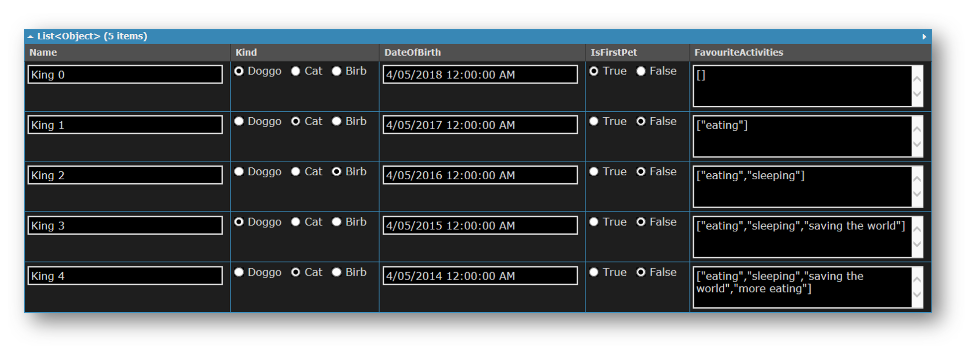 enumerable dump output in results pane