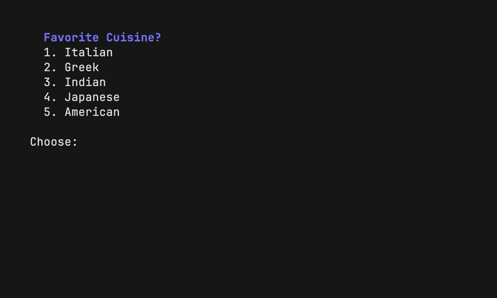 Accessible cuisine form