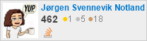 combined Stack Exchange profile for Jørgen Svennevik Notland