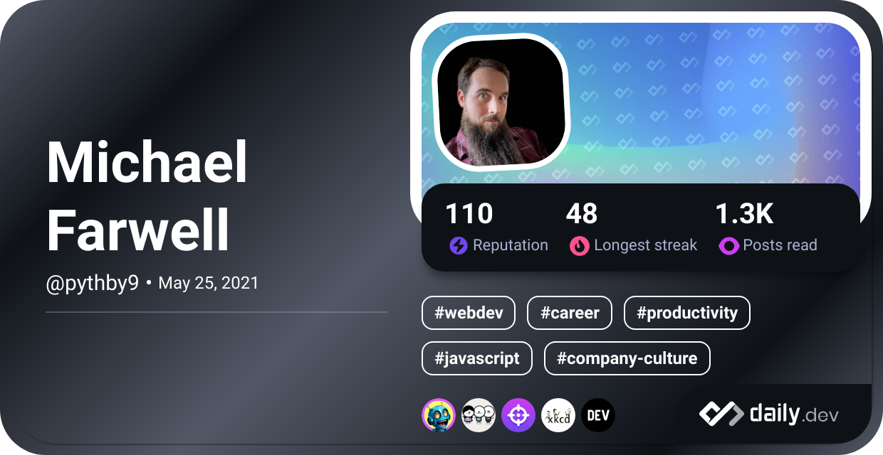 Michael Farwell's Dev Card