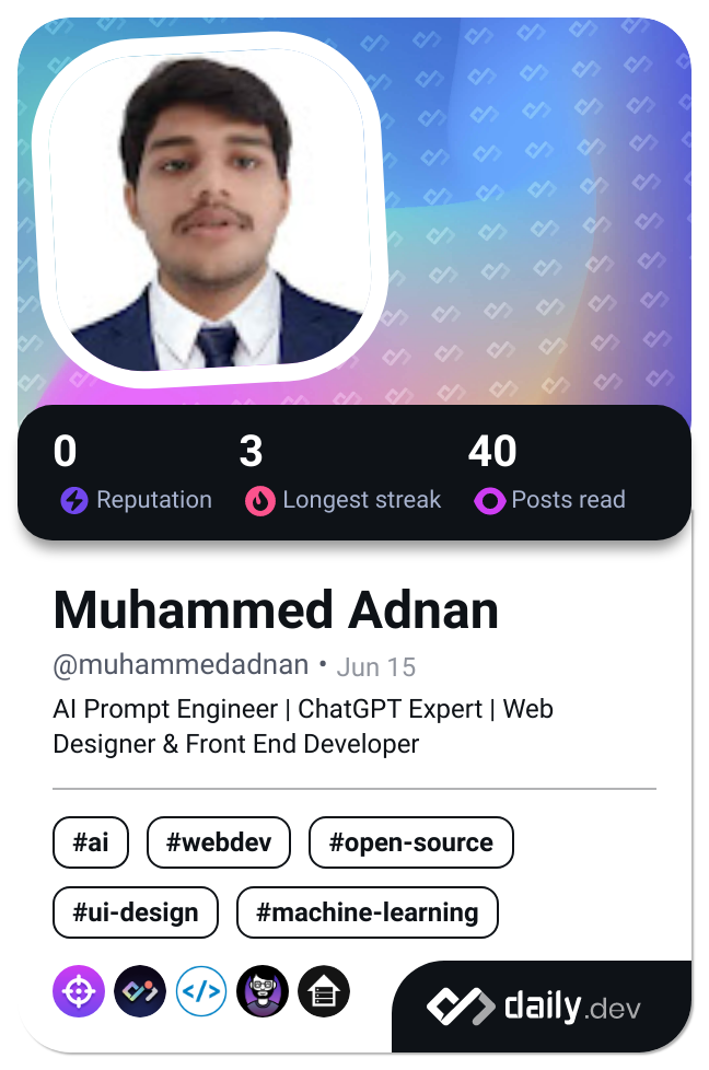 Muhammed Adnan's Dev Card