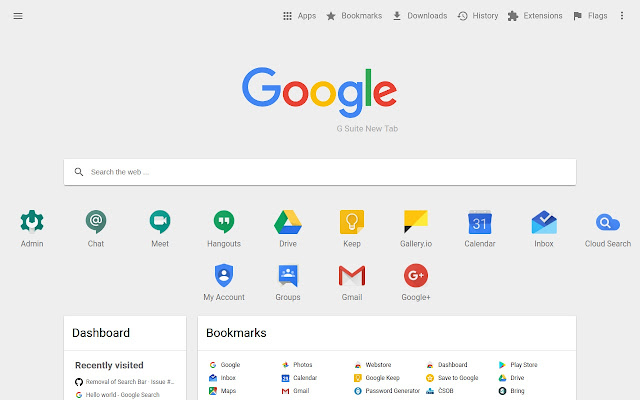 G Suite New Tab