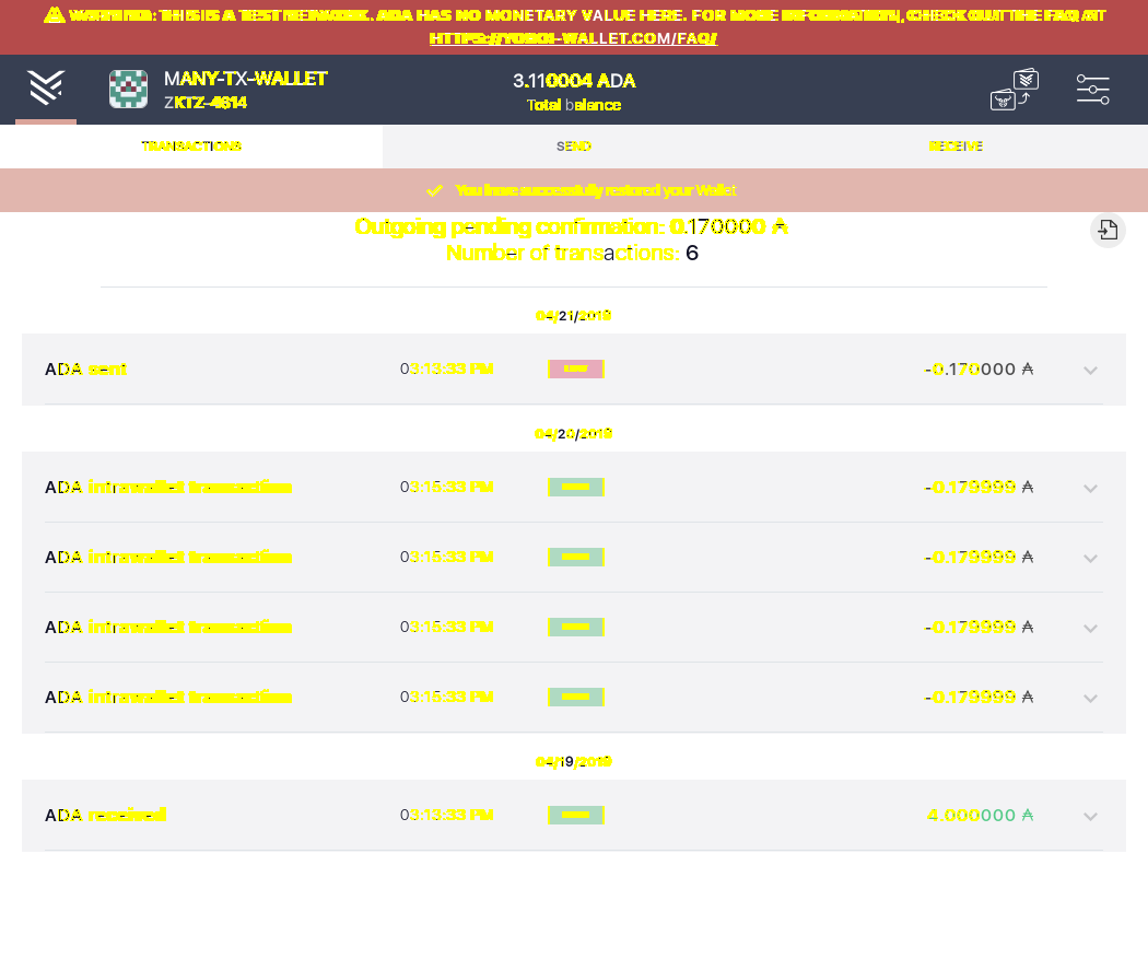 Open the tx history of a complex wallet IT103/5_41-I should see transactions.png