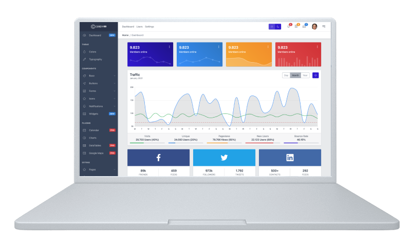 CoreUI Pro Bootstrap Admin Template