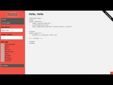 Fast HTML template generator