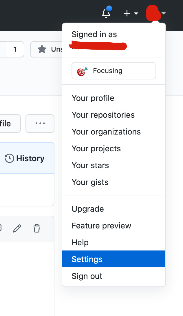 Github account Settings