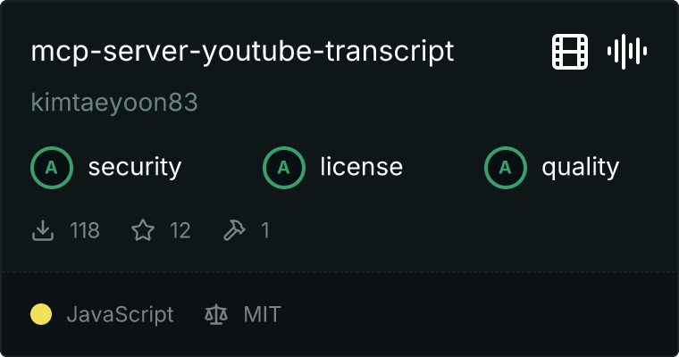 mcp-server-youtube-transcript MCP server