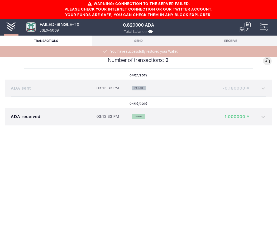 Check content of failed transaction IT58/3_35-I see the transactions summary.png