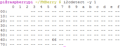 Output of i2cdetect