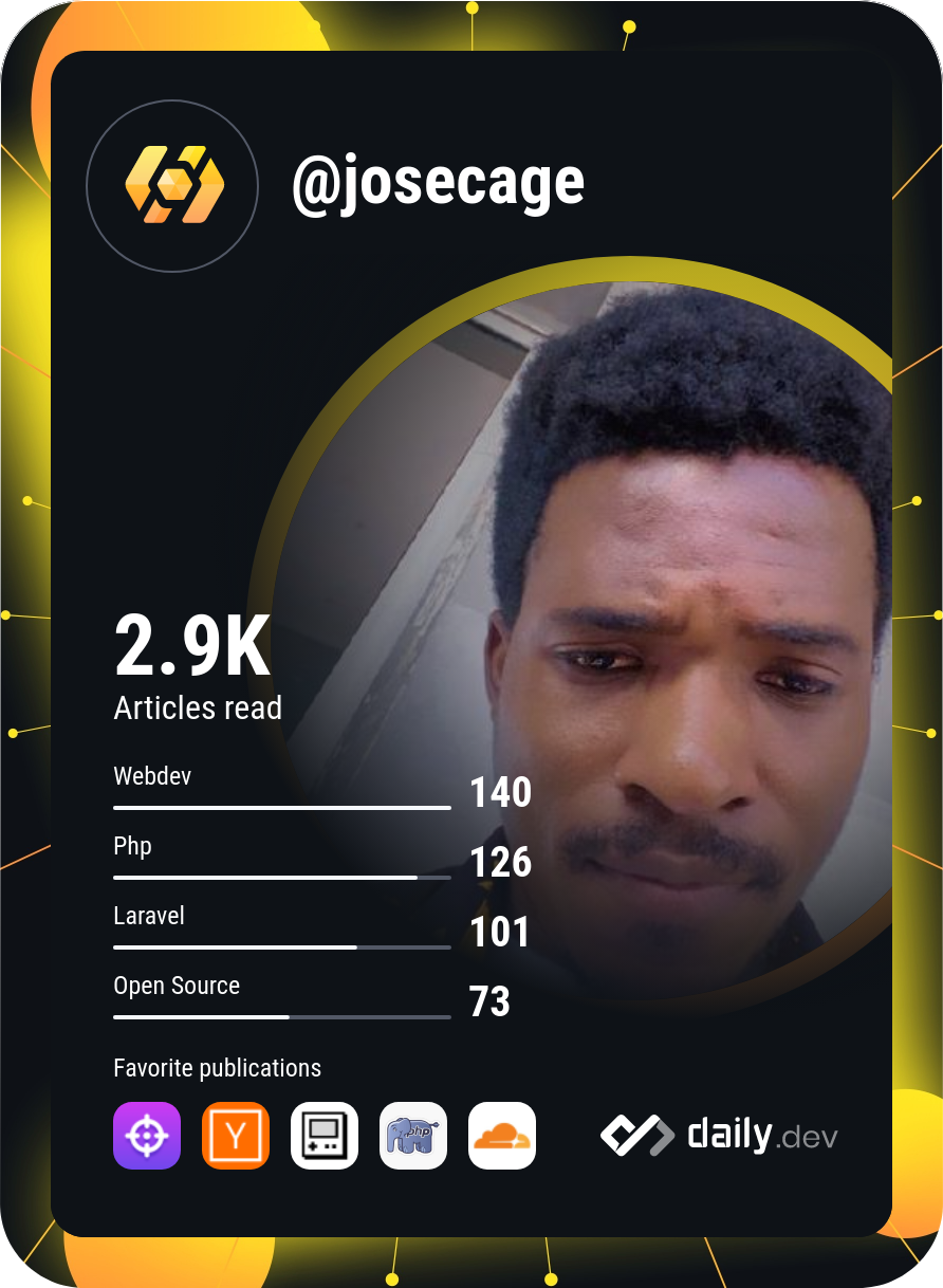 José Cage's Dev Card