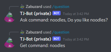 question sub commands