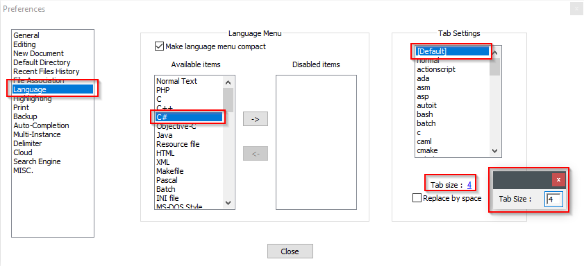 Example notepad++