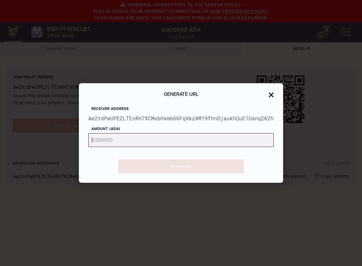 Ensure user can generate a wallet URI and copy it to clipboard IT107/5_9-I click on generate payment URL button.png