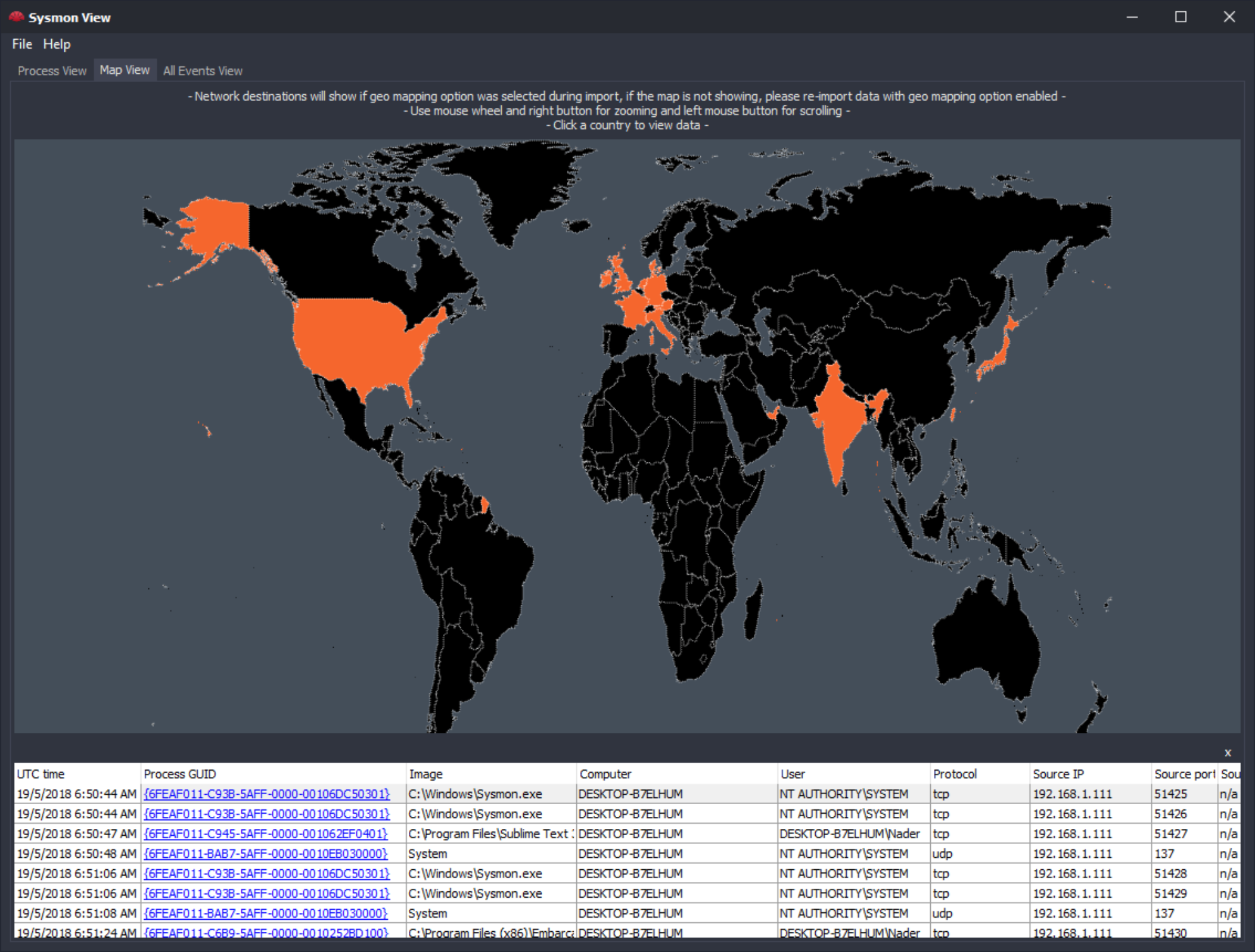 Sysmon View