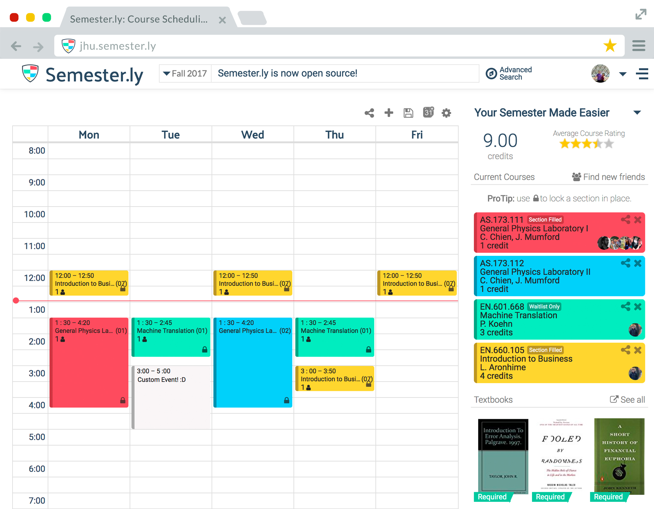 Semester.ly Platform Preview