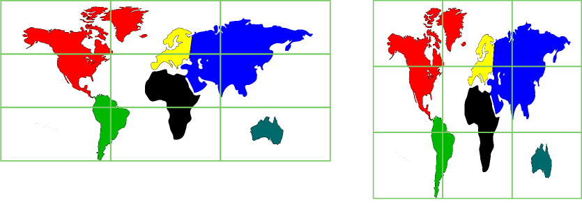 For normal tile making, a non-square map will be stretched so that its tiles are square