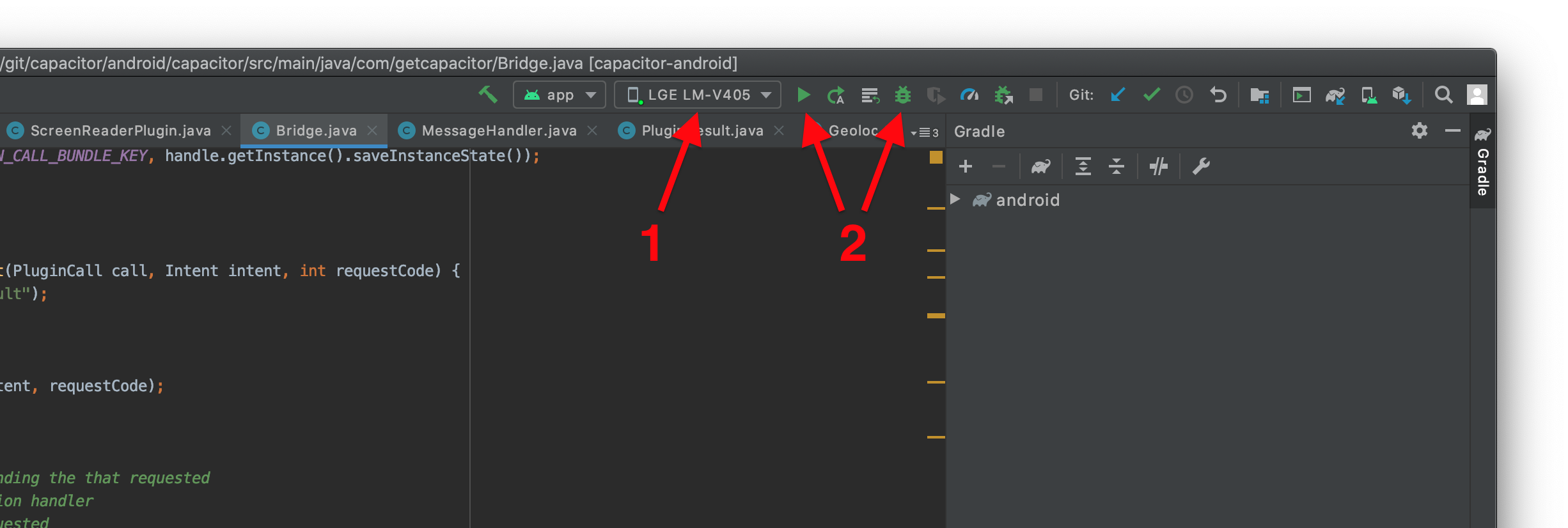 Run in Android Studio