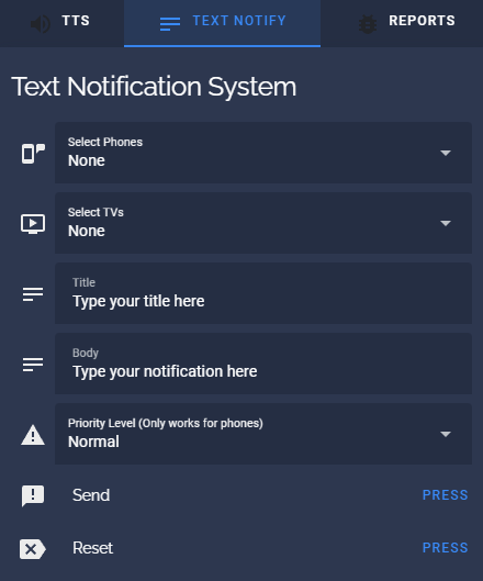 Text Notification System