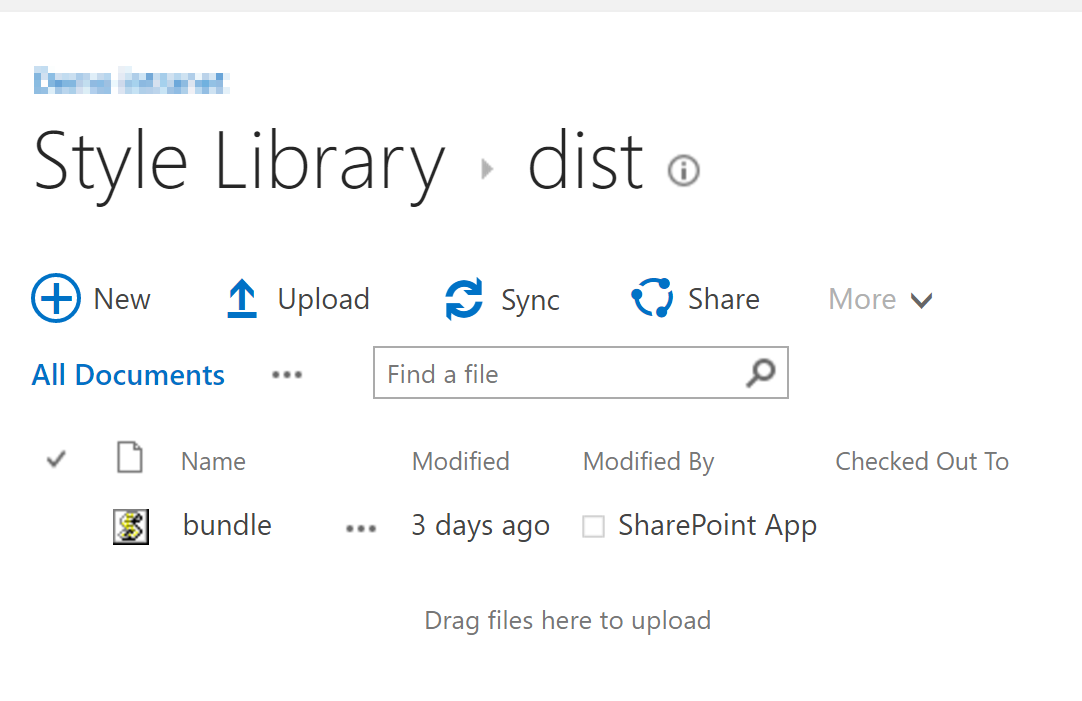 SharePoint library result